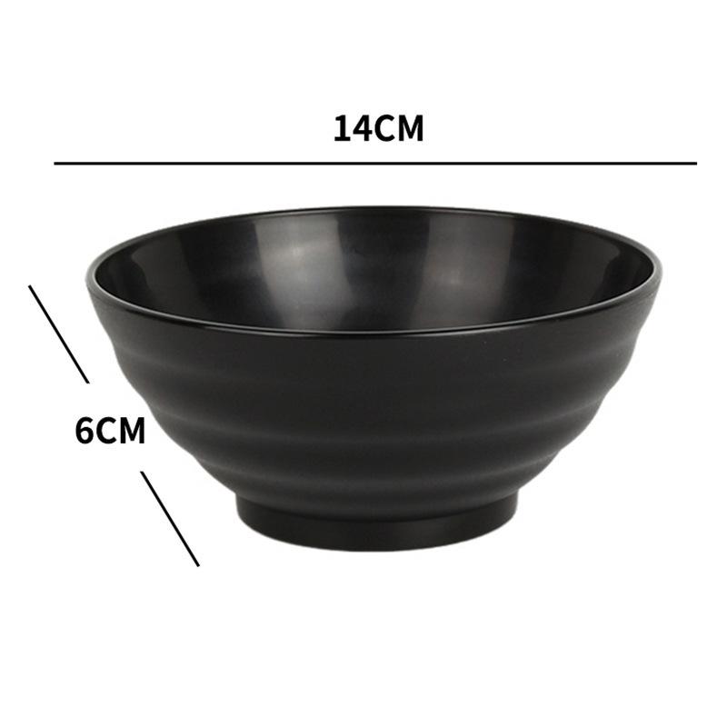 Утолщенная однотонная суповая миска чёрный