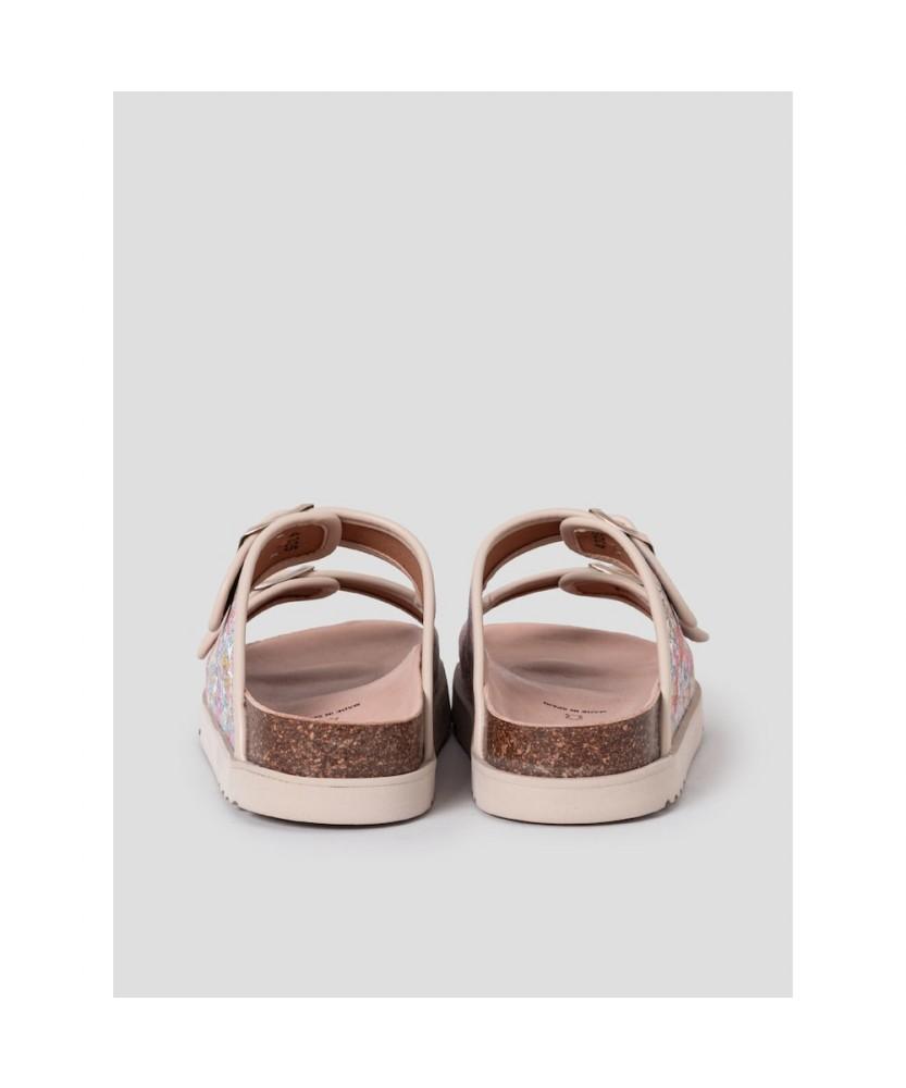 Scholl (Women) Two-Strap Pattern Cork Sandals Light Coral (Hh64K2C179)