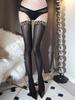 1 pair Fashion Leopard Stocking Sexy Oil Shiny Glossy Elastic Over Knee Sheer Transparent Stocking Socks Woman Clothing