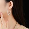 Exaggerated Hoop Earrings Light Luxury Women Ear Jewelry Temperament Large Round Earrings  Party