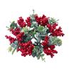1PC Christmas Tabletop Decor Candle Ring Mini Wreath Candle Wreath Dining Table Decoration