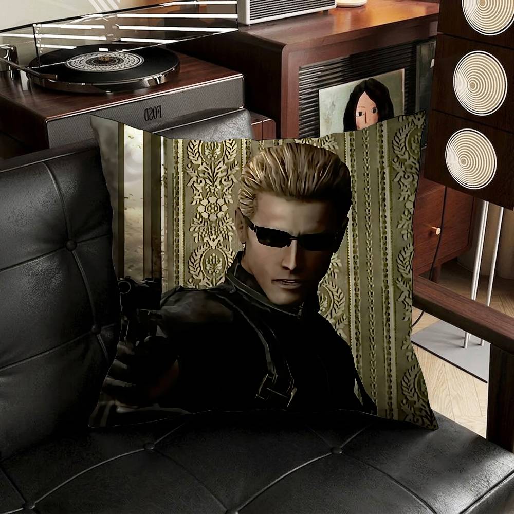 Albert Wesker P Pillow Case Sofa Living Room Bedroom Headboard Backrest Cushion Square Cushion Nap Time