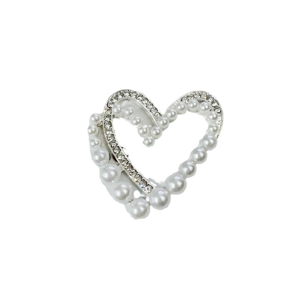 New diamond-encrusted pearl love DIY accessories mobile phone case beauty sticker diamond material shoe flower decoration spot