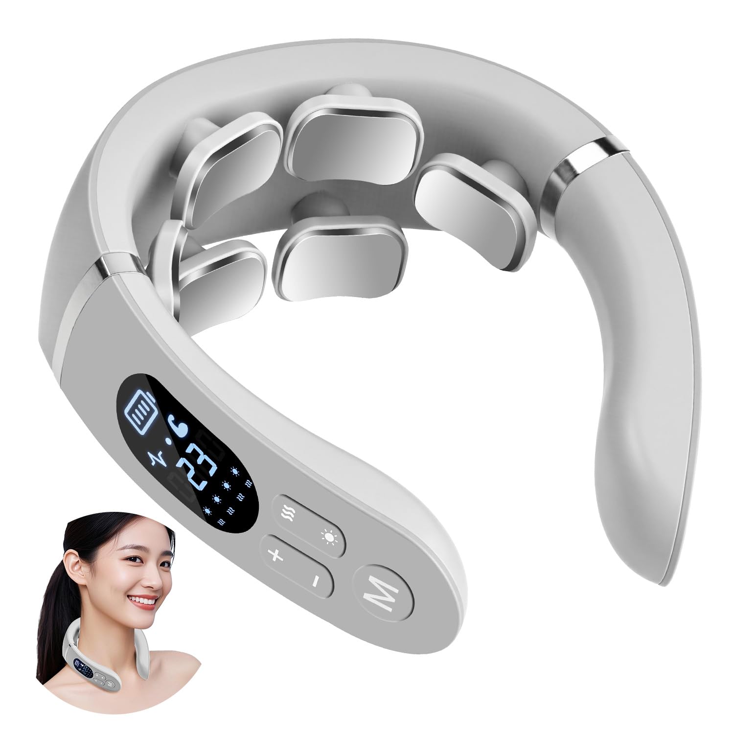 

дизайн для 6 шеи расслабление шеи двойной эффект EMS шея 12 22 уровня LED ЖК-дисплей японский голос USB легко на день рождения японская инструкция