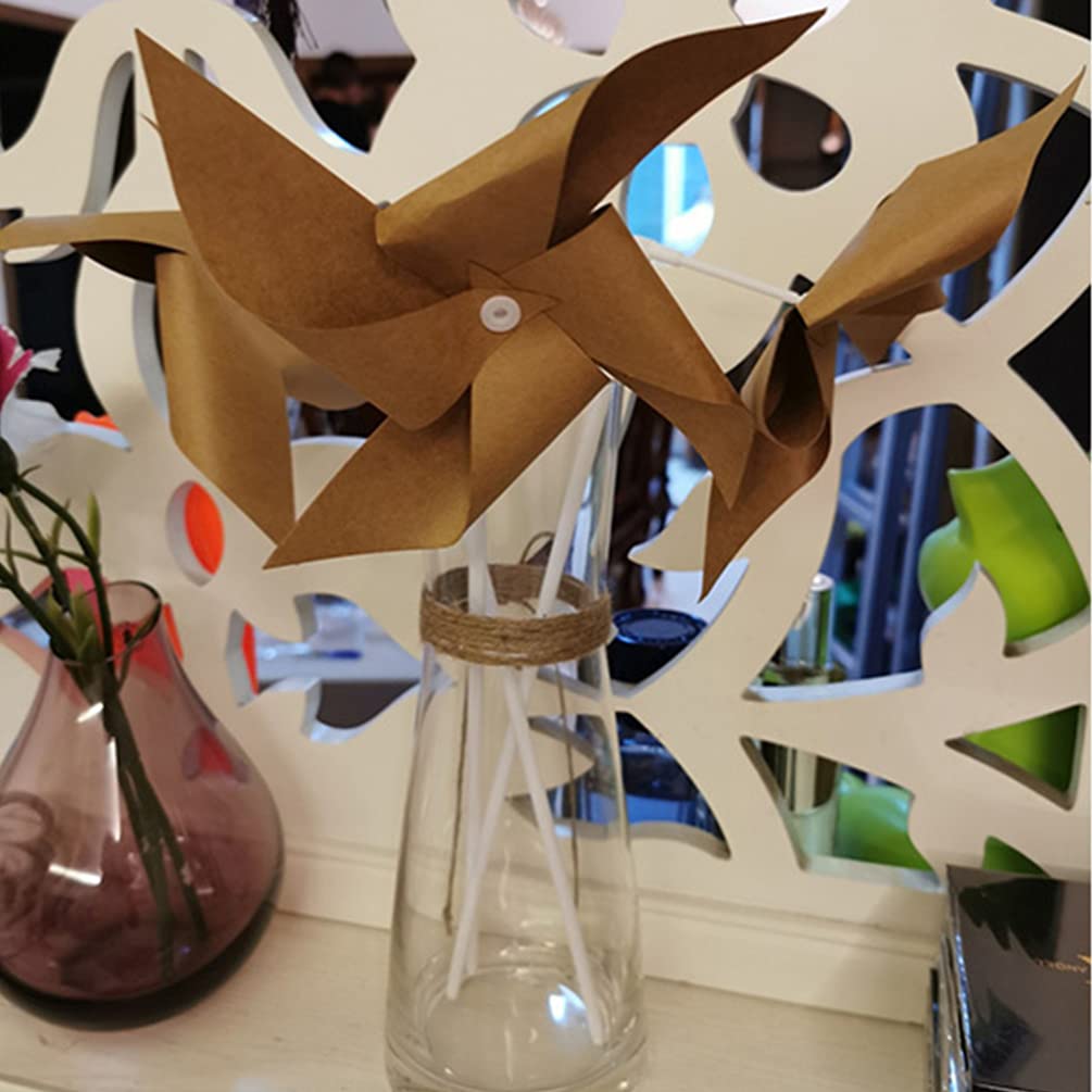 EXCEART 3-Piece Retro Paper Windmills for Outdoor Decorations and Photo Props for Birthday Parties
