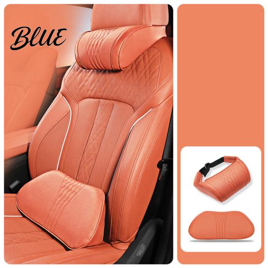 Adjustable Neck Pillow for Car Travel Universal Memory Foam Headrest Pillow Ergonomic Support Auto Breathable Nappa Leather Seat Cushion Long