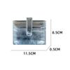 Genuine Leather Short Wallet Korean Fashion Silver Cowhide Small Coin Purses Card Holder Credit ID Card Clip Handbag Clutch Bag