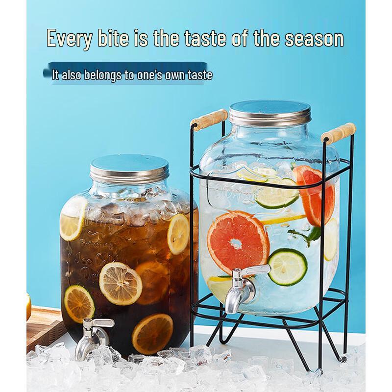 8L Glas-Getränkespender mit Metallständer