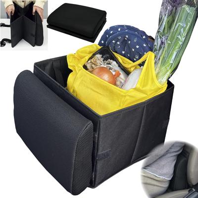 Autostoel Box met Lendesteun Groot Geschikt voor Passagier en Achter Voorkomt Dat Spullen Vallen Auto Interieur Opberging Auto Accessoires Opberging, Opvouwbaar,