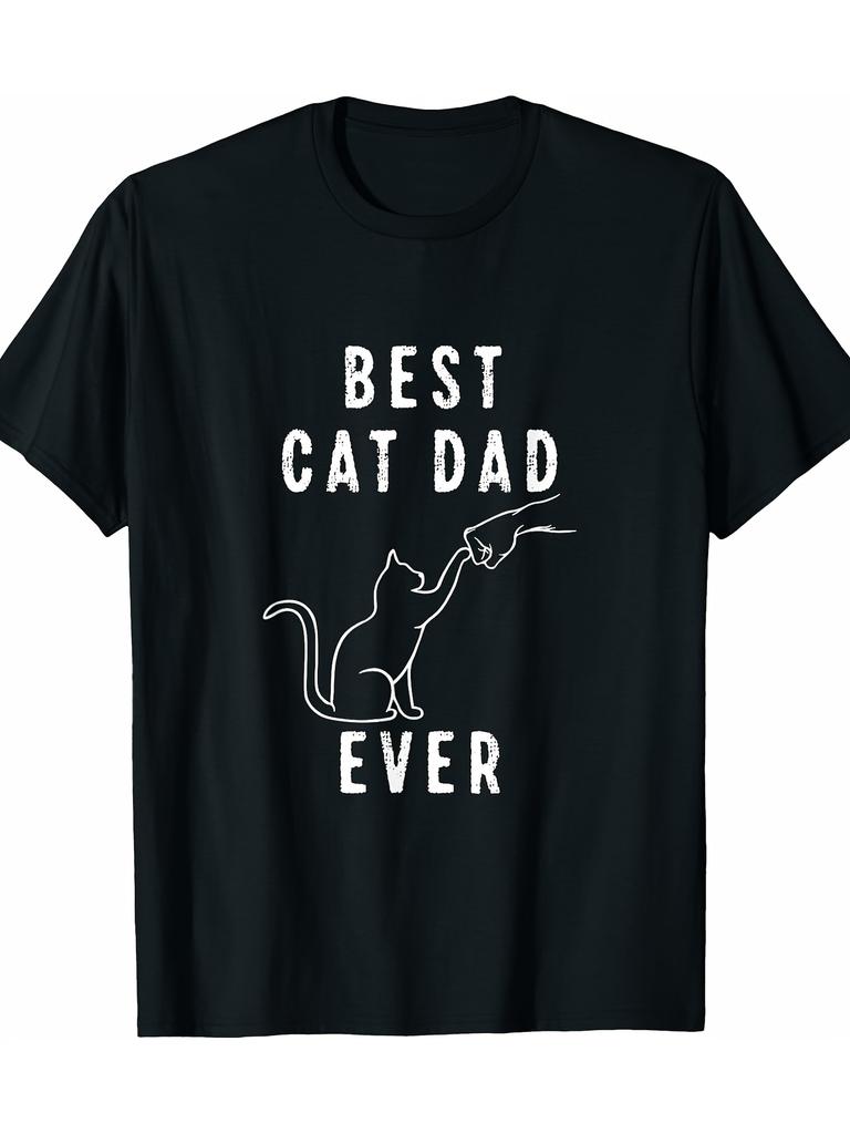 Best Cat Dad Fist Bump T-shirt, Cat Paw Cat T-shirt