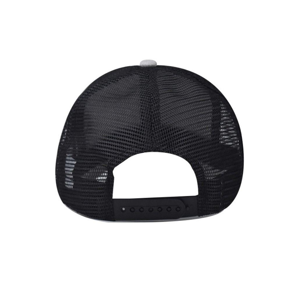Breathable Baseball Cap Curved Brim Dad Hat Casual Mesh Trucker Hat For Men