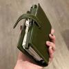 M5 Green Leather Notebook Portable Pocket Book Loose Leaf Notebook Shell or 40 Blank Inner Page Suitable For Girl Back To School