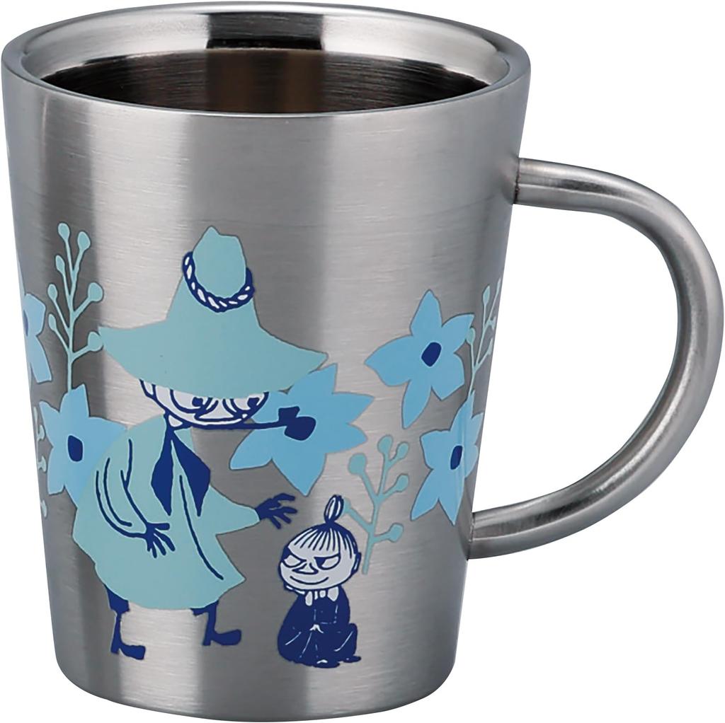 Moomin Stainless Steel Double-Sided Mug (360ml) (Snufkin) Made in Japan (Body: China, Japanese Painting) Yamaka Shoten MM8103-856