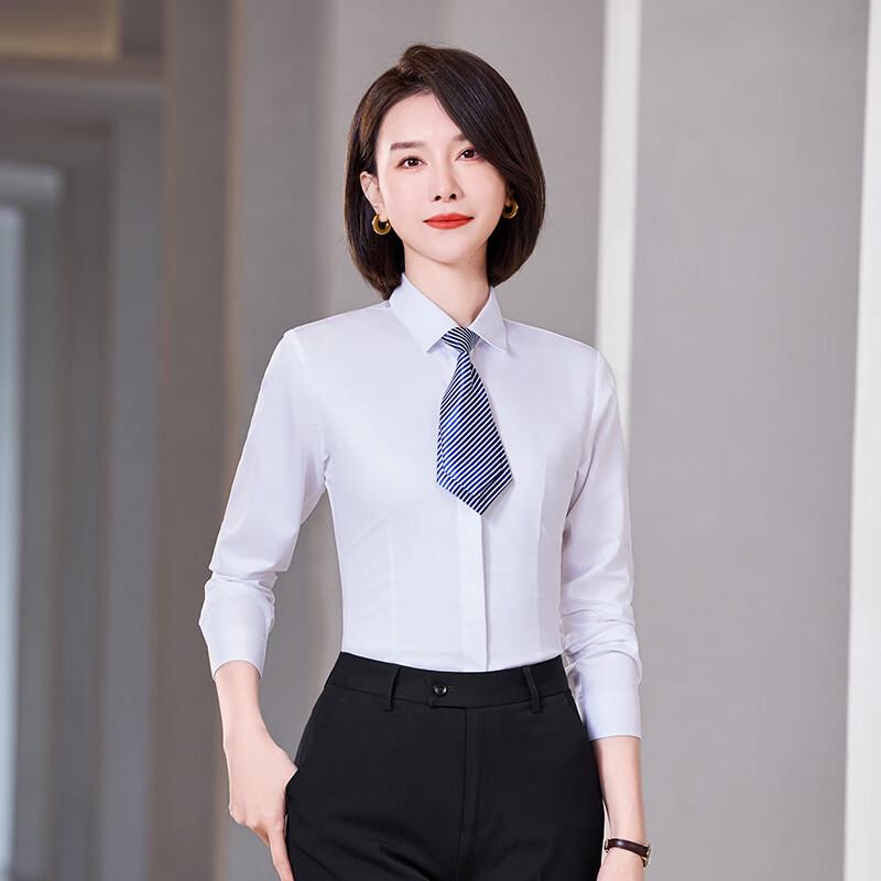Teluoman Unisex Wrinkle-Free Bamboo Fiber Stretch Long Sleeve Formal Shirt