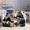 Cartoon My Hero Academia Fleece-teppe, All Over Print, Gaver til ham/hennes mønsterteppe