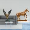 Resin Spreading Wing Horse Statue Sculpture Feng Shui Ornament Decorative Animal Figurine Engraved