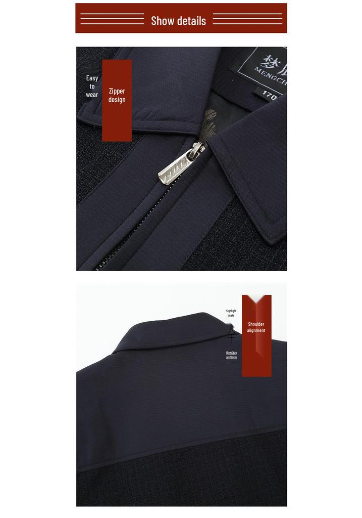 Spring Style Men's Jacket for Middle-aged and Elderly