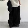 INCERUN Men Elastic Waist Cotton Linen Casual Solid Color Drop-crotch Pants Lantern Trousers