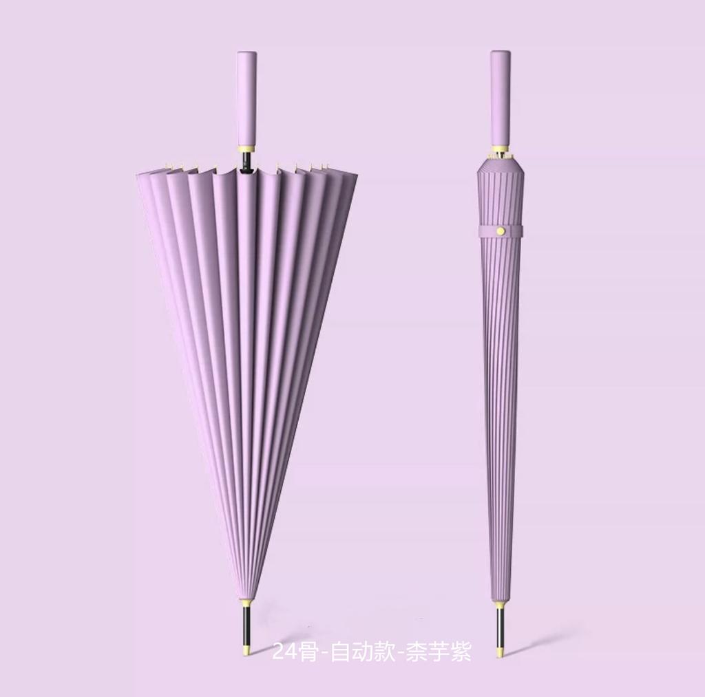 A large number of wholesale 11-bone waterproof sets of umbrellas for men and women, automatic large long-handled straight-rod umbrellas, sunny