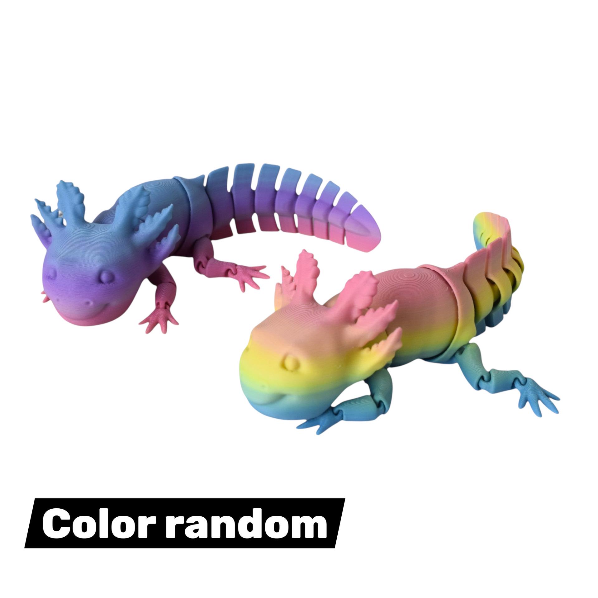 

Articulated 3D Salamander Toy: Cute Four-Legged Animal Model, Ideal Children s Gift & Ornament. Rainbow (Color Random)