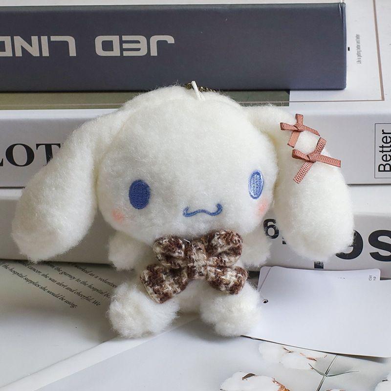 Sanrio Plaid Series Kuromi, Cinnamoroll & My Melody Plush Pendant 10 cm