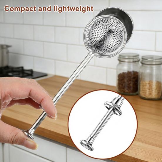 Tea Strainer Stainless Steel Double Layer Fine Filter with Long Handle Dishwasher Safe Tea Infuser for Brewing Tea And Herbs