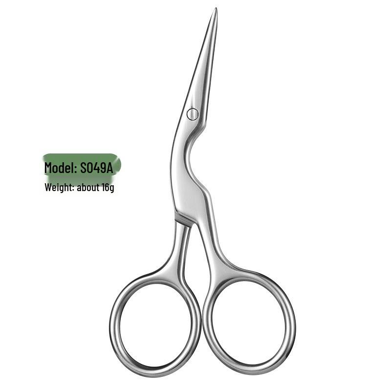 Retro Crane-Shaped Multi-Purpose Scissors: Stainless Steel for Embroidery, Flower Arranging, Nose Hair, Eyebrows, Beard Trimming, and Tea Cutting.