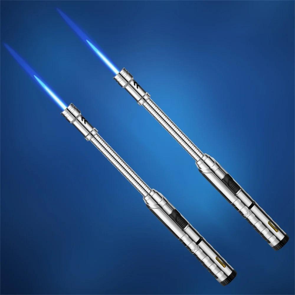 Hose 2pcs Kitchen Gas Lighter Bendable Candle Gas Stove Cigar Lighter Windproof Butane Welding Gun Outdoor BBQ Ignition Tool