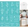 2pcs Self-Adhesive Silk Screen Printing Stencil for Painting On Wood DIY Decoration T-Shirt Fabric Plants 220x280mm
