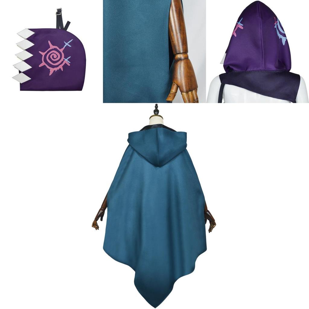 Arcane League Of Legends Jinx Cosplay Cloak With Polyester Fabric For Halloween And Role Play