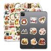 50 PCS Vintage Christmas Stickers - Cozy Holiday Decals for Journals, Luggage, Gifts