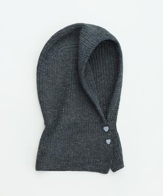 GOCORI Czech Glass Button Balaclava - Dark Gray Knit Balaclava