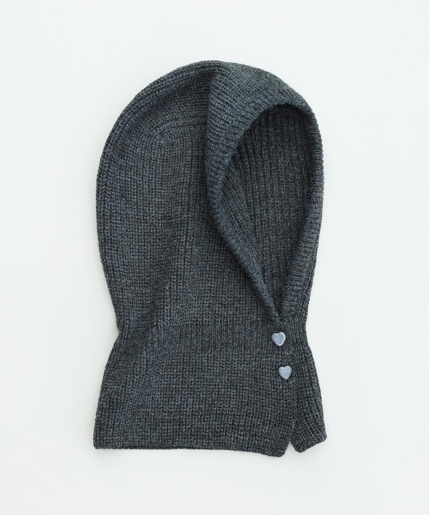 GOCORI Czech Glass Button Balaclava - Dark Gray Knit Balaclava