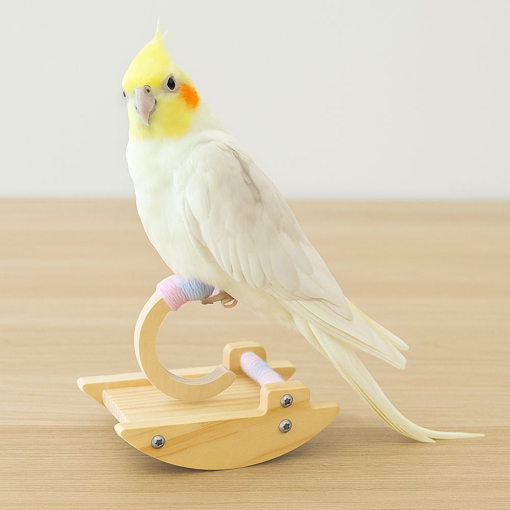Bite-resistant Parrot Perch Stand Wear-resistant Bird Rocking Stand  Cage Accessory