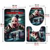 Art the Clown (5) Flannel Toilet 3 Piece Set Soft Bathroom Toilet Seat Cover Non-Slip Bath Rug Home Bathroom Decor