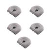 5 Pieces Soft Fluff-free Facial Pillow Covers Thickened Microfiber U-Shaped Headrest Pads Reusable Spa Face Pillow Hole Cover