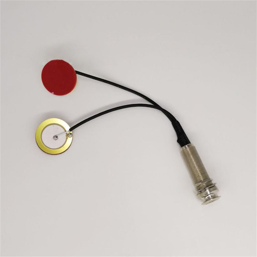 Kalimba Thumb Piano Pickup Piezo Transducer with Endpin Jack Contact with 6.35mm End Pin Jack for Thumb Piano Kalimba