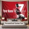 Custom Name Text Tapestry Cristiano Ronaldo Personalized Polyester Wall Tapestry For Bedroom And Room