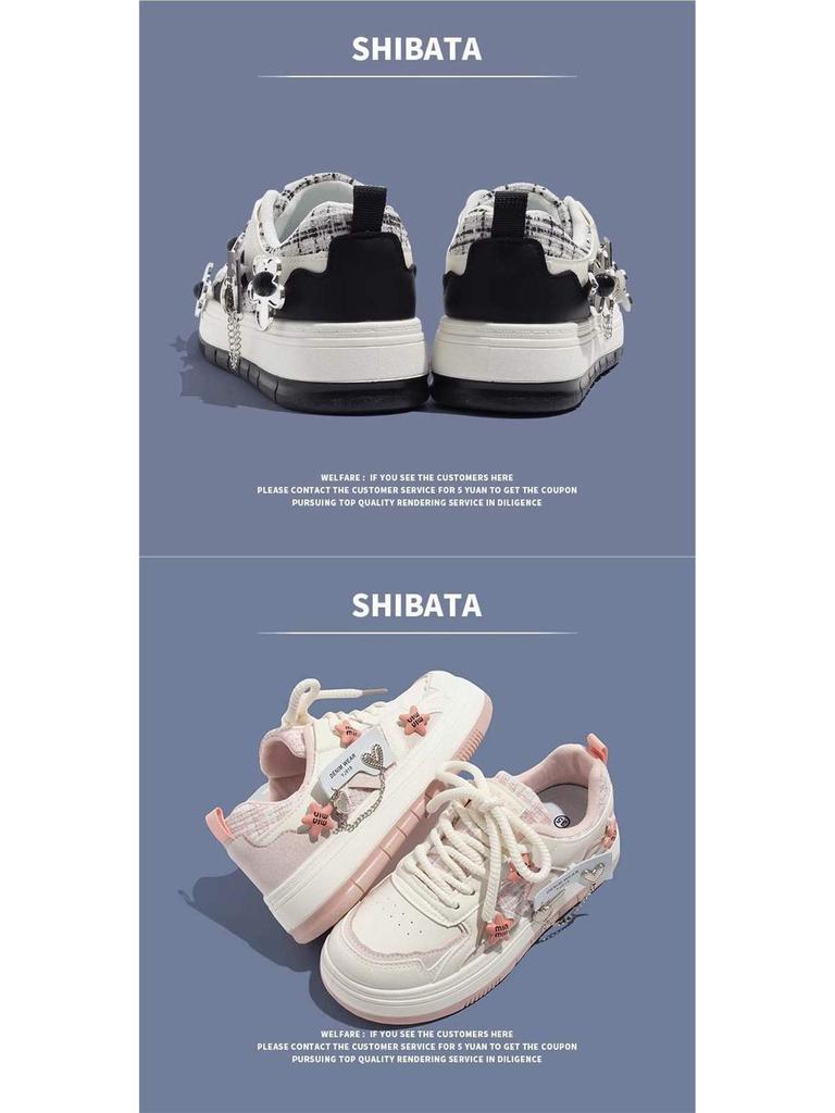 2025 Trendy Women's Casual White Sneakers - New Chinese Style, Versatile Niche Sports Shoes for Students