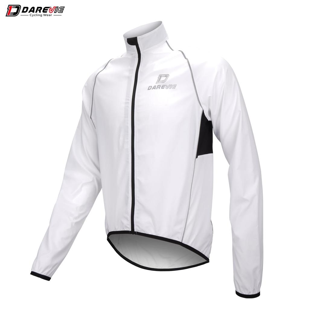 Darevie Long Sleeve Cycling for and and UV Ideal for Cycling and Road Features a convenient back pocket for easy Reflective and Size Men's Jacket,