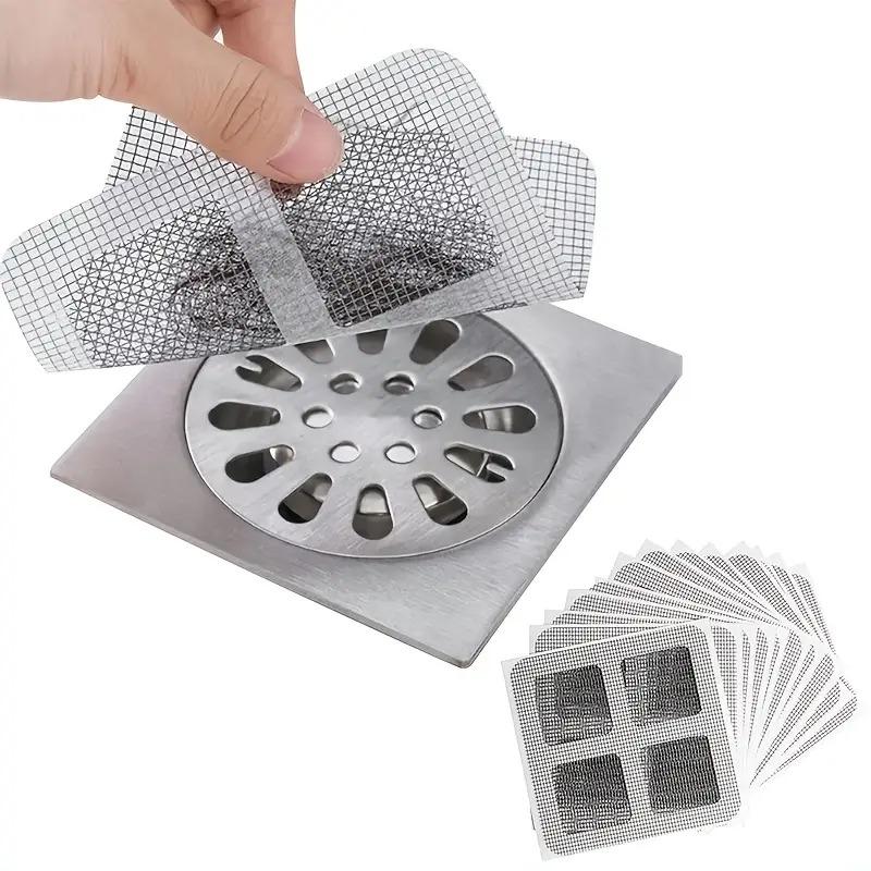 

50 Pack Disposable Shower Drain Hair Catcher Stickers - Adhesive-Backed Plastic Mesh Filter Covers, Clog-Preventing Hair & Debri United States