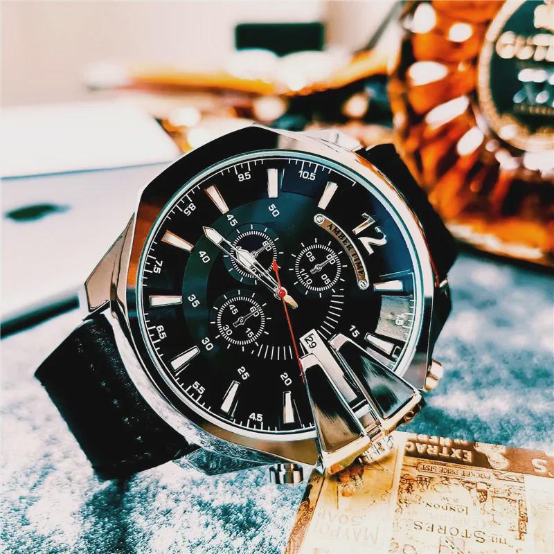 AMBER TIME  腕時計 Amber Time Men's Quartz Chronograph Watch Stainless Steel