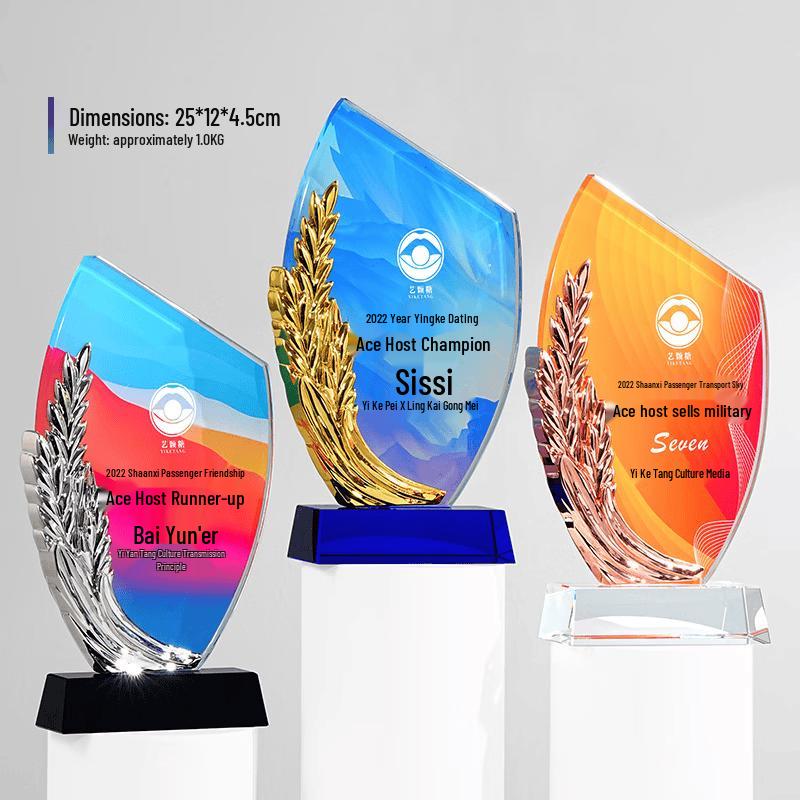 Flewenz Customizable Resin Crystal Star Trophy