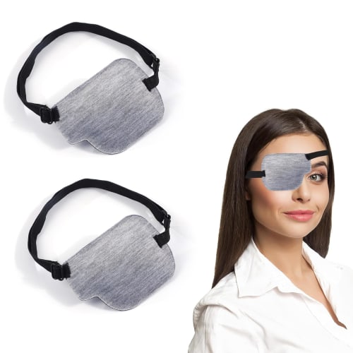 

yowodana 3D Eye Patch (Set of 2, Left and Right Eyes) - Single Eyepatch, Eye Mask, Blindfold, Eye Care, 3D, Light Blocking, Adjustable, Unisex