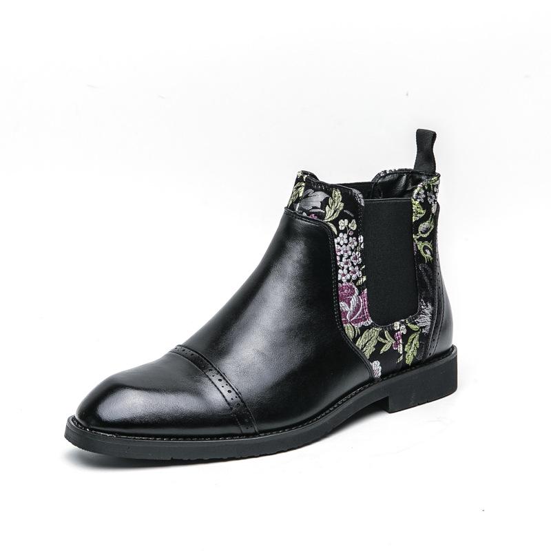 Plus Size Men s High-top Leather Chelsea Boots - British Trend Casual Martin Style 46