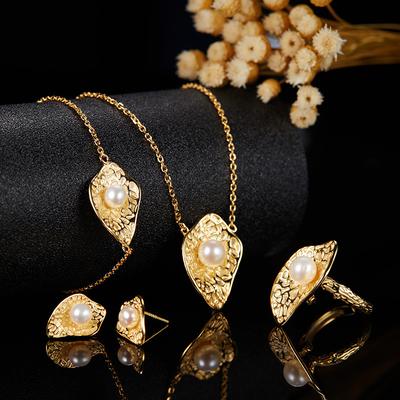 Ciondolo in Argento Sterling S925 Collana con Perla Naturale Orecchini da Donna Xiaohongshu Gioielli di Moda