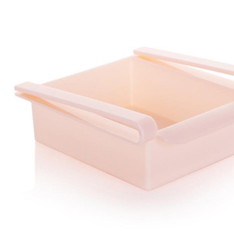 

3Pcs Retractable Drawer Type Refrigerator Storage Box Food Fresh Keeping Classified Organizer Container Basket Fridge рожевий