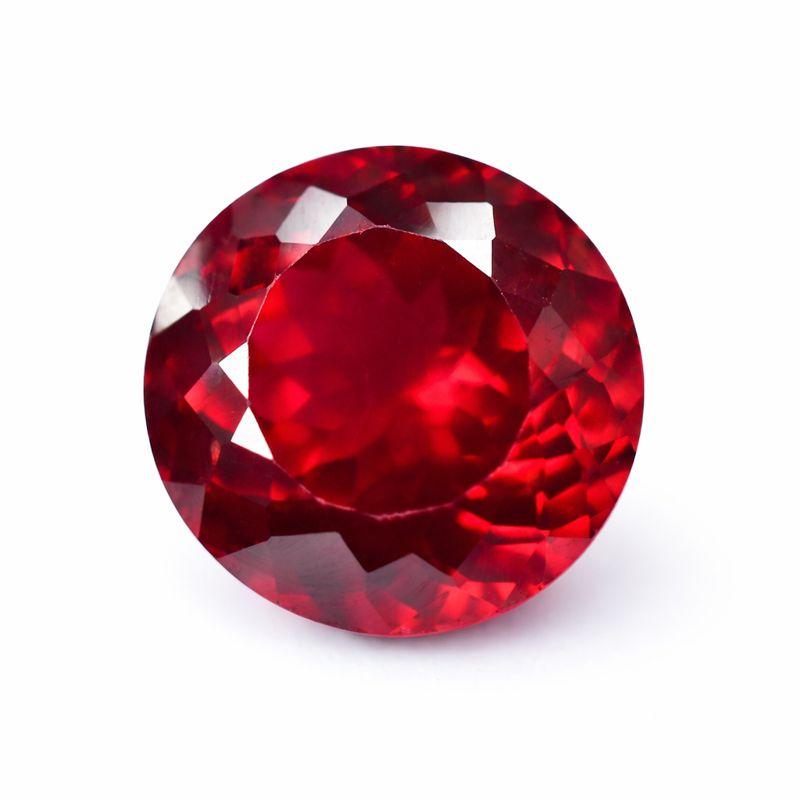 NATURAL Brazilian Red Garnet Flawless   13 Ct Round Cut Loose Gemstone
