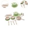 14 Pieces Kitchen Toys Children Cooking Toys Pot and Pan Silicone Playset Children Kitchen Accessories for Kids Boys Girls