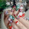 Christmas New Handmade Gel Gel Seal Hand-Painted Snowflake Press-On Nail, Finished Fake Nail Patch, Nail G39
